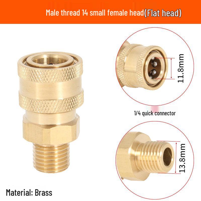 2-Point Brass Quick Connect High-Pressure Water Gun Hose for Car Washing and Cleaning 380.