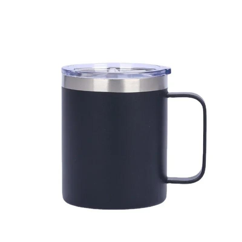 

360ml 12oz Handle Mug Office Coffee Insulated Tumbler Double Wall Food Grade Stainless Wteel BPA Free ECO-friendly 360ML(12oz)