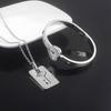 Couple Stainless Steel Bracelet Love Heart Lock Key Pendant Necklace For Women Men Valentine Gift Jewelry