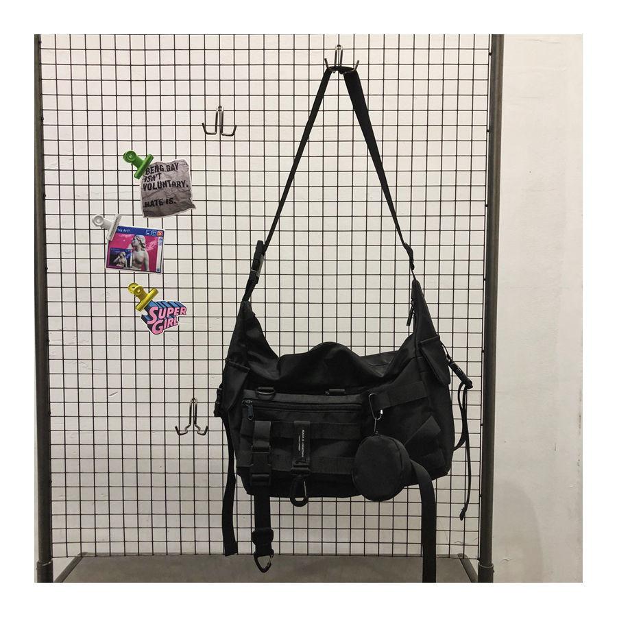 

Готические черные сумки-мессенджеры через плечо для мужчин и женщин из нейлона