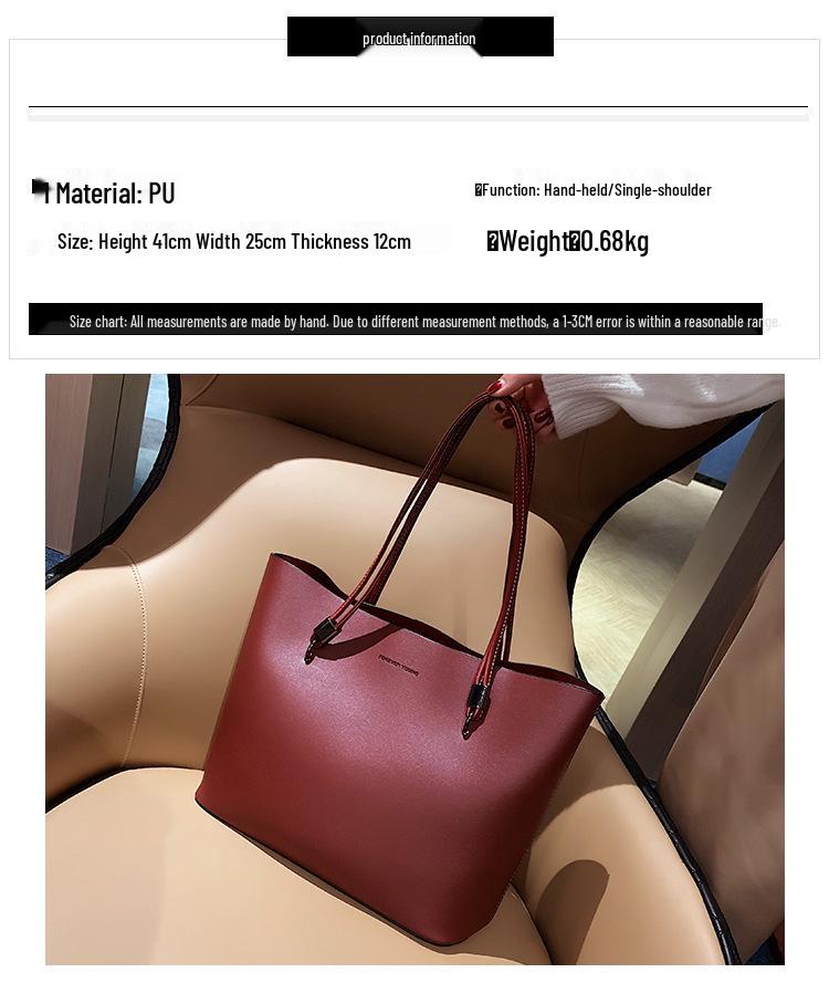 2025 Damen Minimalistische Große Tragetasche: Französische Nischen-Umhängetasche mit ausreichend Fassungsvermögen für Pendeln und Unterricht