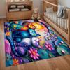 Cute Area Rug Carpet Soft Non Slip Rainbow Shooting Star Cat Floor Mat for Bedroom Living Room Kids Room Home Decor