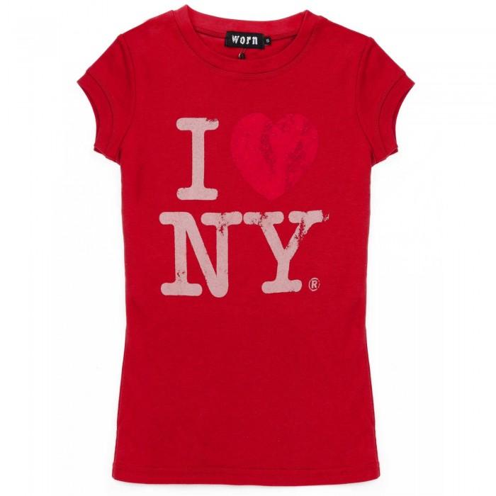 Camiseta feminina/senhora eu amo Nova York L vermelho
