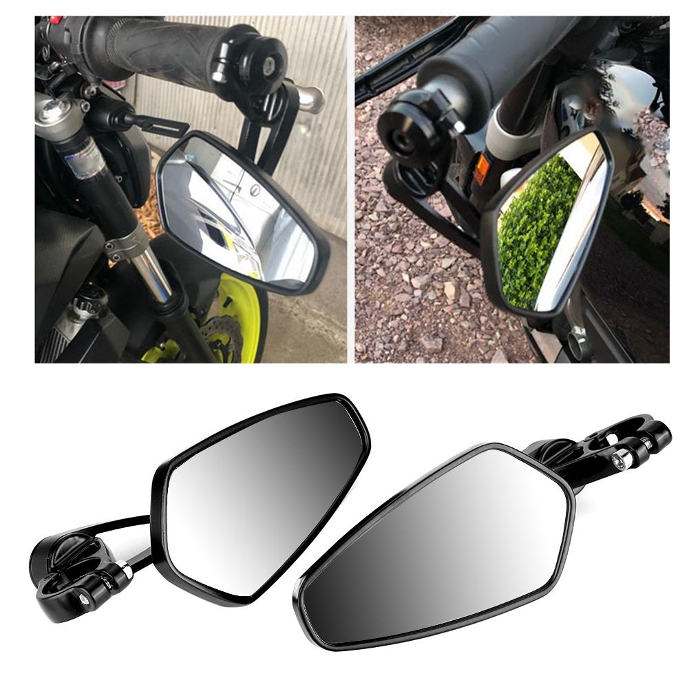Motorcycle Rrview Mirror, 22mm Aluminum Alloy Rr View Side Mirrors Clr   with   Joint   for GROM MSX125 CB50
