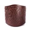 Viking Mjolnir Embossed Faux Leather Cuff Bracelet Norse Retro Wristband