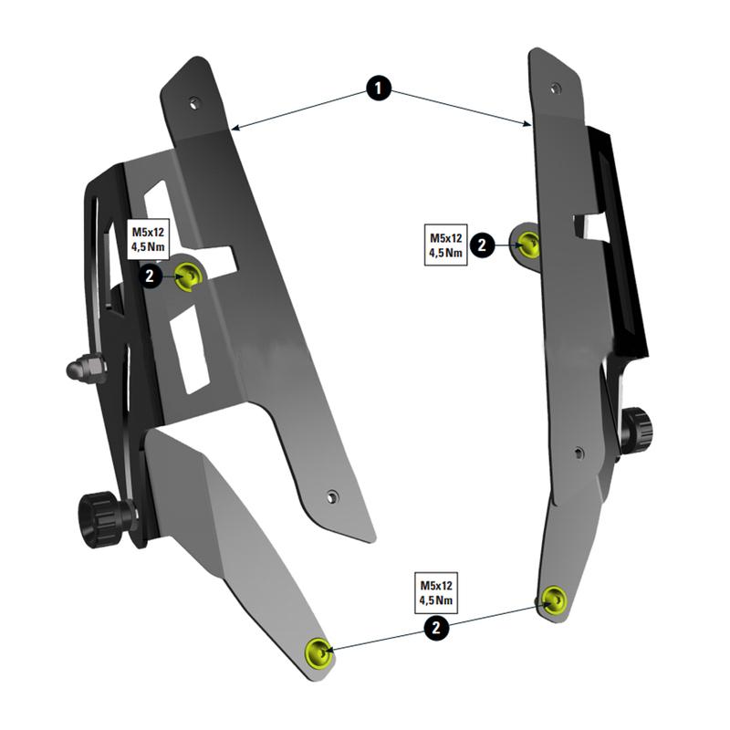 Motorcycle windshield adjustable bracket deflector glass adjuster for BMW C400X C 400X C400 X