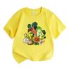 Kids Boys Girls 100% Cotton Crew Neck Short Sleeve T-Shirt Cute Game Plant Character Printed Casual Soft Breathable Tee for Children Daily Wear