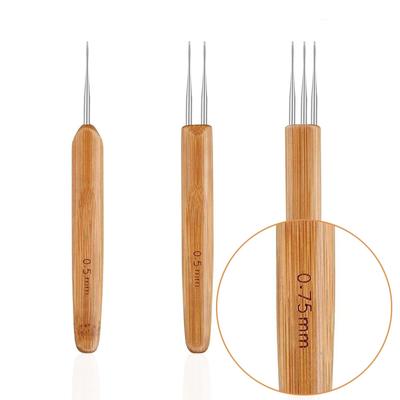 Kanca Aracı 3 Adet Tığ Kanca İğneler Aracı Tığ Kanca Iğne Saç Dreadlock Örgü Zanaat 0.5 Mm 1 Kanca 2 Kanca 3 Kanca