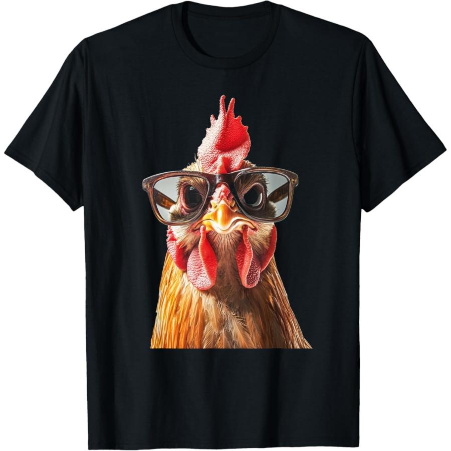

Funny Chicken wearing Sunglasses Graphic T-Shirt XXXXXL