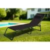 Sun-lounger Black 190 X 27 X 58 Cm
