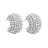 Hot Sale Luxury Jewelry Pearl C-shaped Earrings Korean Fashion Design Women's Earrings