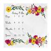 Baby Monthly Milestone Blanket Innovative Fun Floral Print Newborn Photo Background Cloth for Photo Props