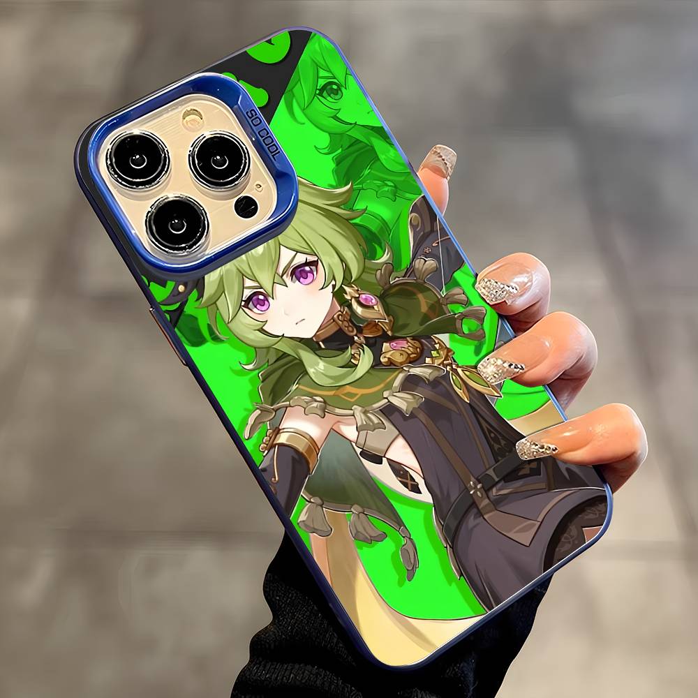 Collei Genshin Impact Handyhülle Für IPhone 17 16 15 14 13 12 11 Plus Pro Max Mehrfarbig Aurora Laser Stoßfest Funda Hülle
