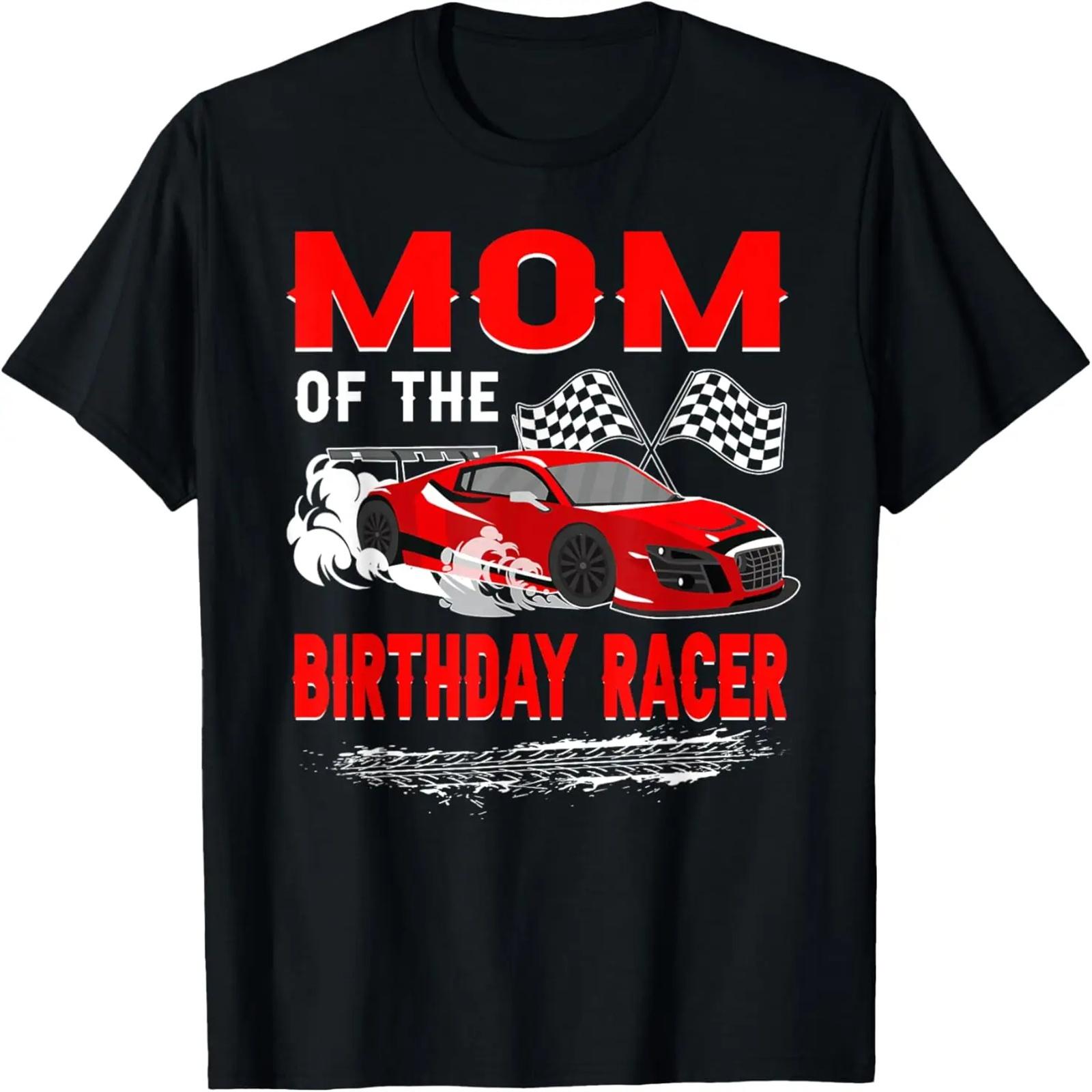 

Race Car Party Mom Of The Birthday Racer Racing Family T-Shirt XXXXXL чорний
