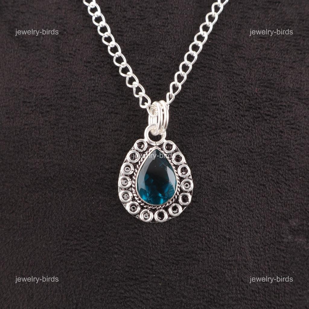 Apatite Gemstone 925 Silver Handcrafted Mothers Day Daughter Gift Unique Pendant PP-26-12