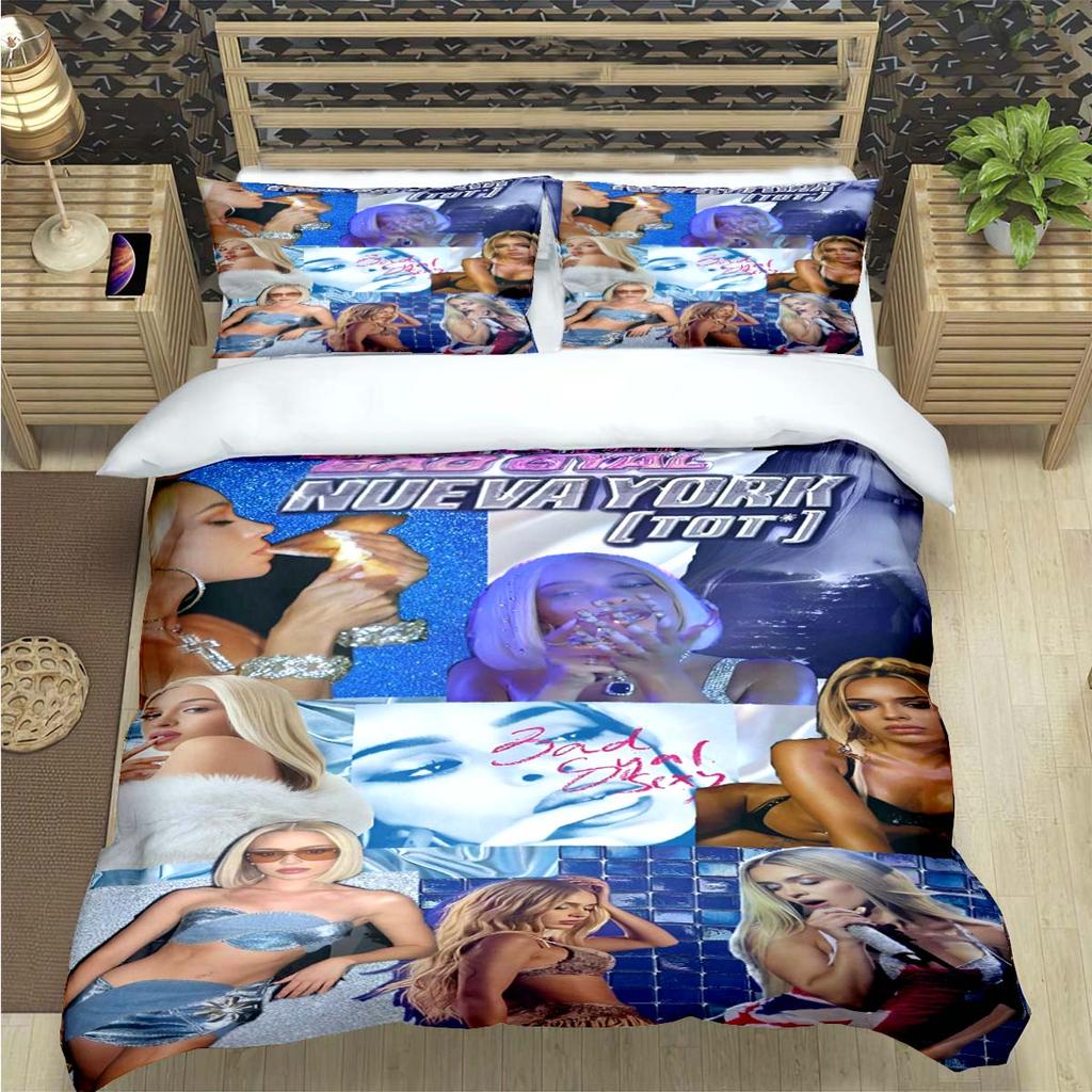 Fashion Spain Female Singer B-Bad G-Gyal Print Bedding Set Duvet Cover Comforter Bed Youth Kids Girl Boys Luxury Gift