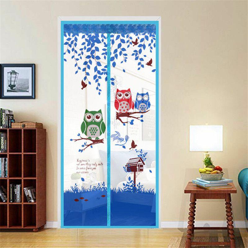 Elegant Owl Pattern 90/100*210cm Anti Mosquito Magnetic Mesh For Insect-free Homes