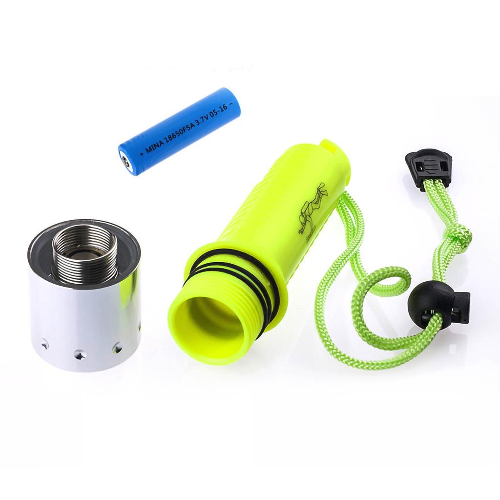 Underwater Flashlight LED Aluminum Alloy Glare Magnetron Diving Flashlight for Outdoor Diving