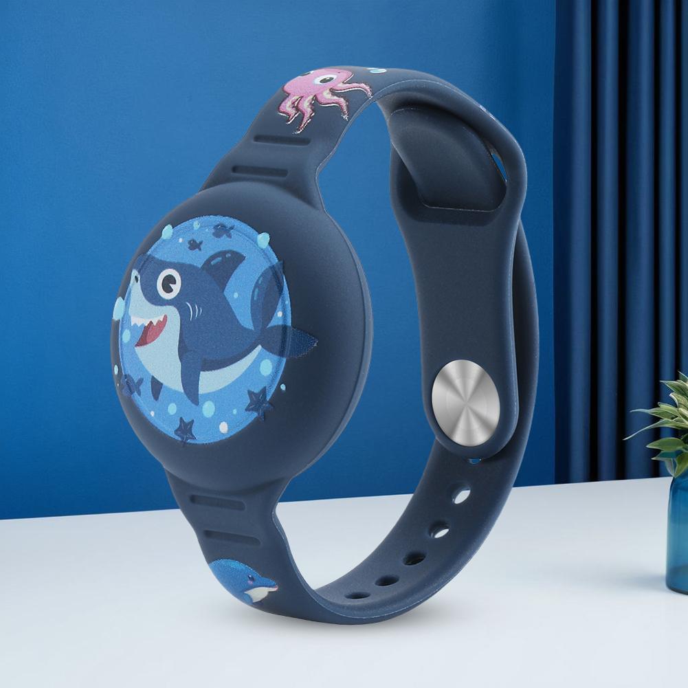 Cartoon Wristband Silicone Lightweight GPS Tracker Holder Toddler Holder Wristband for AirTag