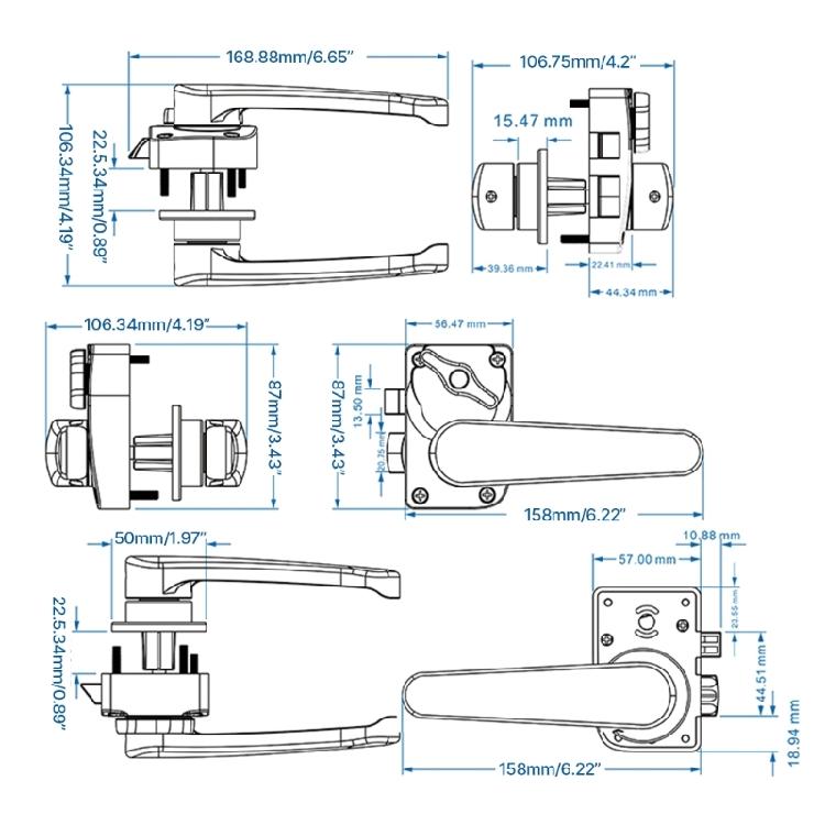 Corrosion Resistant Lock Bathroom Privacy Lock Reliable WC Door Lock for Yacht