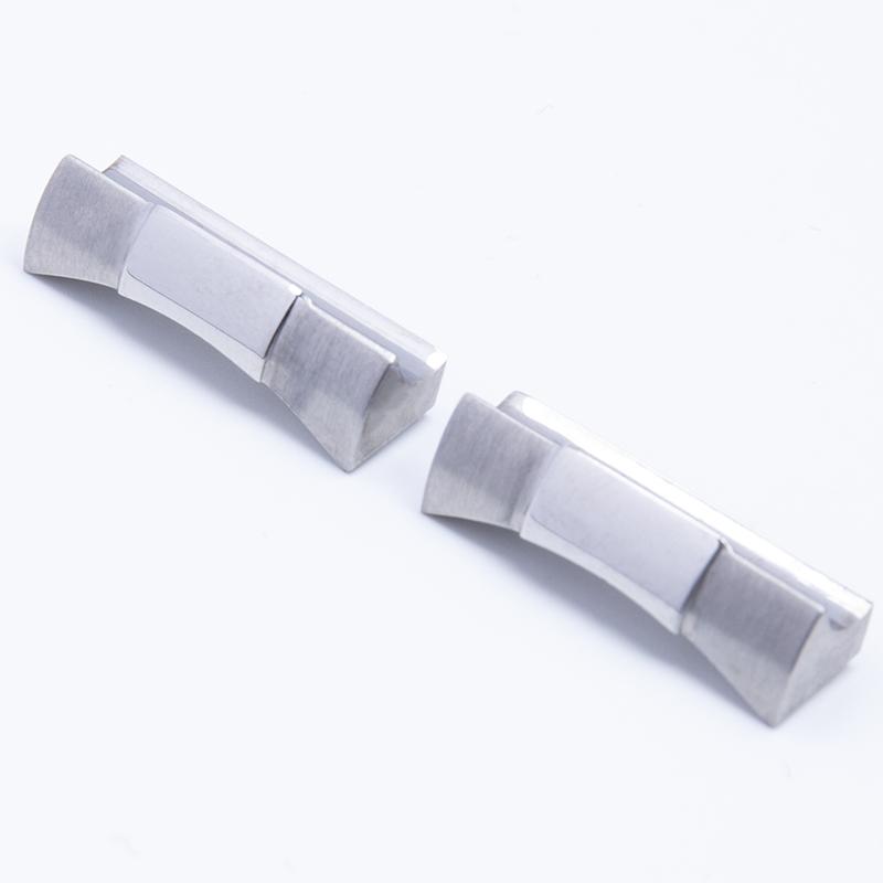 

20 мм Нержавеющая сталь Изогнутое звено-окончание для браслета часов Rolex Submariner Резиновый кожаный ремешок для часов Бесшовное соединение 20mm