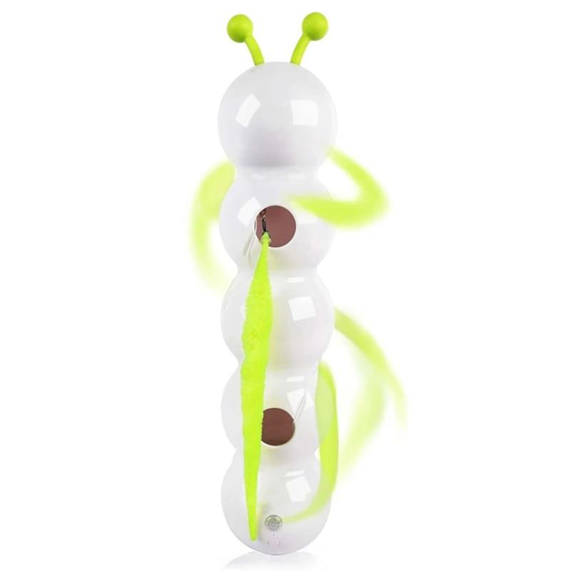 M-Modern-Intelligent Interactive Cat Stick Pro Featuring Replaceable Prey Tail For Automatic Swing Durability Multi-Cat Compatib