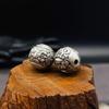 Tibetan Retro Yellow Dzambhala Mahakala Spacer Beads - Aged Round Prayer Beads Bracelet Accessories
