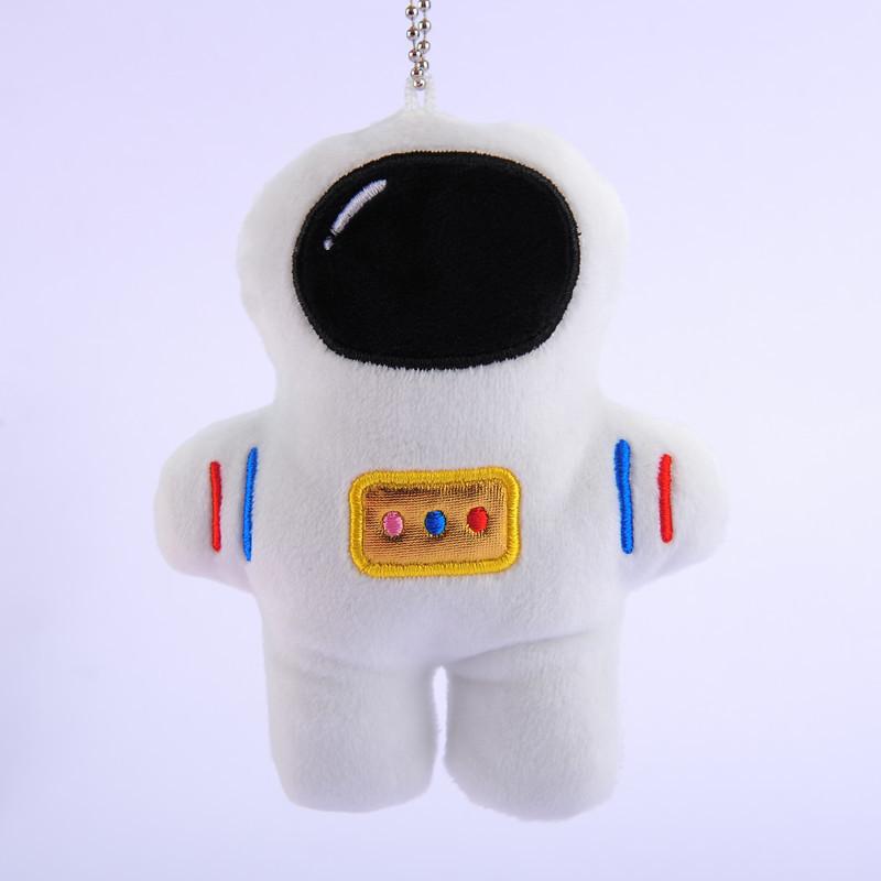 Adorable White Astronaut Plush Toy Keychain Soft Short Plush Stuffed Doll 12cm