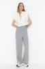 Women's Fashion New Trousers Khaki Wide Leg Wide Leg Elastic Waist Woven Trousers