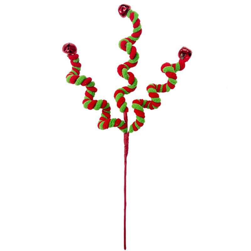 1pc Colourful Stylish Pretty Christmas Decor Tree Ornaments Party Accessories Curly Pick Branch