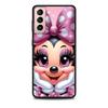 Minnie Mouse Case for Samsung Galaxy S23 S10e S10 S21 FE S22 S9 S24 Ultra S20 Plus Soft Black TPU Phone Cover Bumper