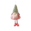 Pink Green Christmas Decorations Santa Snowman Doll Embellishment Hanging Pendants Doll Festival Accessories Xmas Tree Ornaments