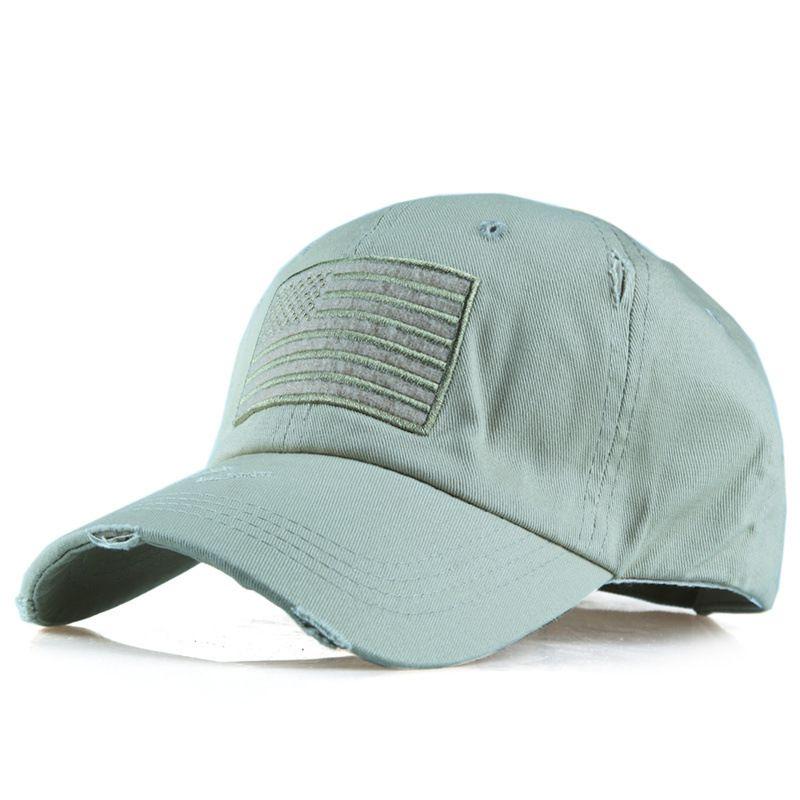 American Flag Pure Color Baseball Cap Men's Cotton Summer Hat Sun Protection Sun Hat Women's Summer Hat Cross-Border Hot Hat