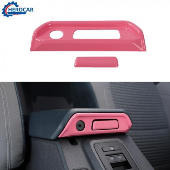 Pink Car Armrest Box Switch Decoration Panel Cover Trim for Ford Bronco 21+ABS