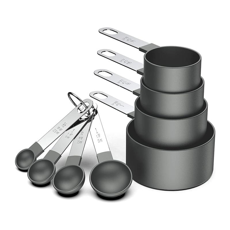 8-delige Maatbekers en Lepels Set Multifunctionele Maatlepel Kit Thee Koffie Poeder Vloeistof Maatbekers Keuken Gadgets Set