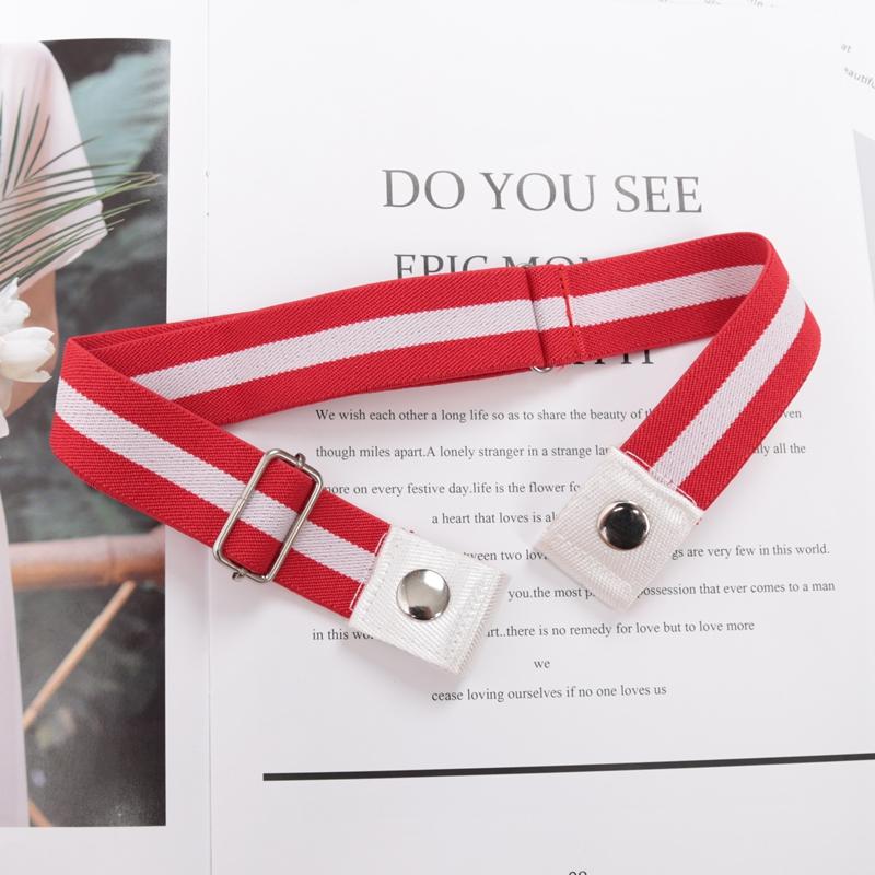 Elastic Belt Without Buckle Canvas Women Buckle Free Belt Ladies Jeans Pants Waist Lazy Belt Stretch No Buckle Invisible Belt