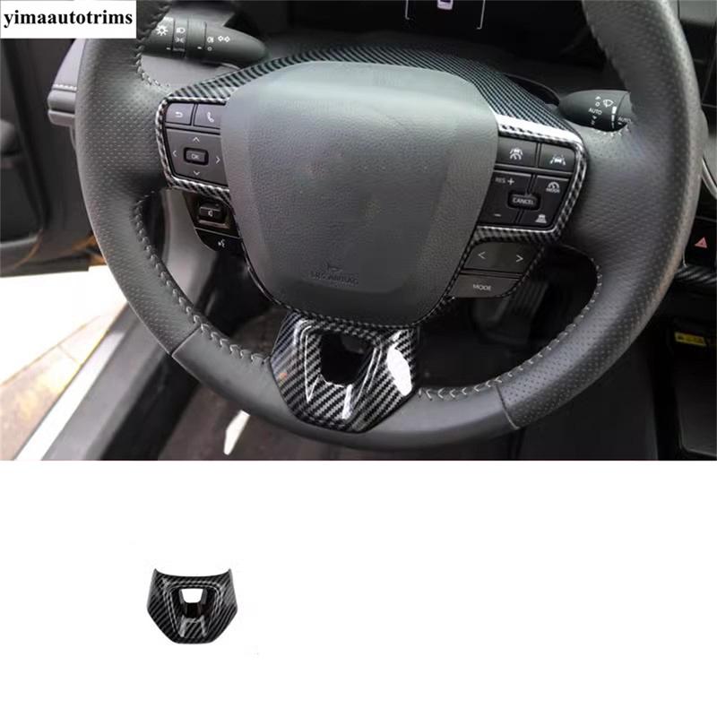 Steering Wheel Frame Decoration Cover Trim For Toyota C-HR CHR 2024 2025 ABS Black / Matte / Carbon Fiber Accessories Interior