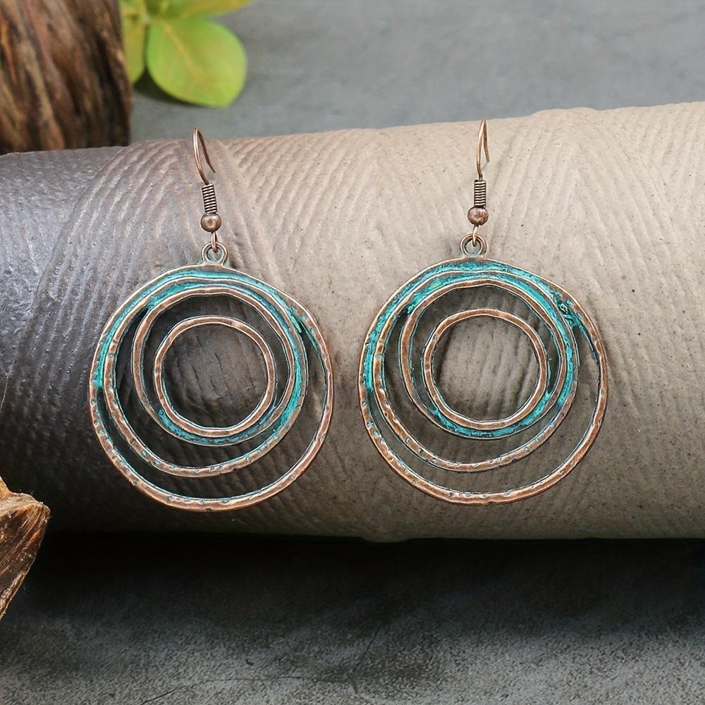 Bohemian Geometric Hollow Tree of Life Earrings Necklace Retro Jewelry Set