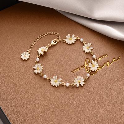 Bracelet Tournesol Marguerite Bijoux Minimalistes Japonais Coréens
