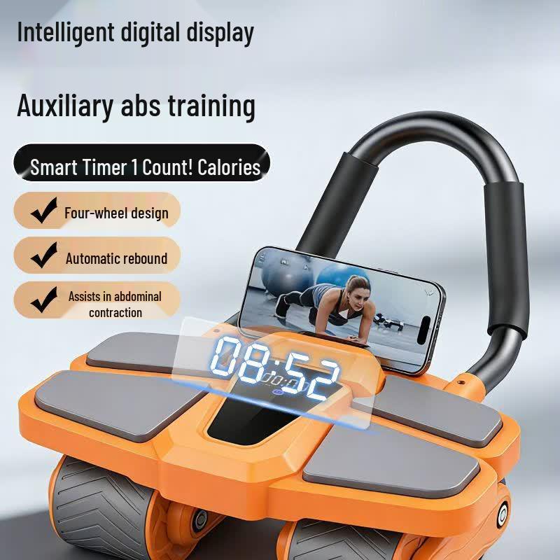 Smart Automatic Rebound Four-Wheel Ab Roller