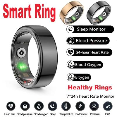 5ATM Waterproof Smart Ring For Men Women Health Monitoring 100+ Sport Modes Fitness Tracking Waterproof Sport Ring Smart 2024 New