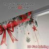 2pcs,Curtains Christmas Ornaments Hanging with Bow (3) Popular Contemporary Curtains Polyester Curtains Decorations For Home