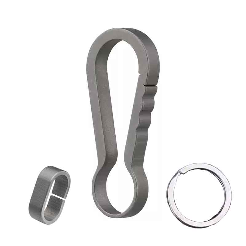 Mini Titanium Alloy Simple Keychain Connection Key Ring Quick-hang Buckle Simple Clasp Horseshoe Hanging Buckle Keyring EDC Tool