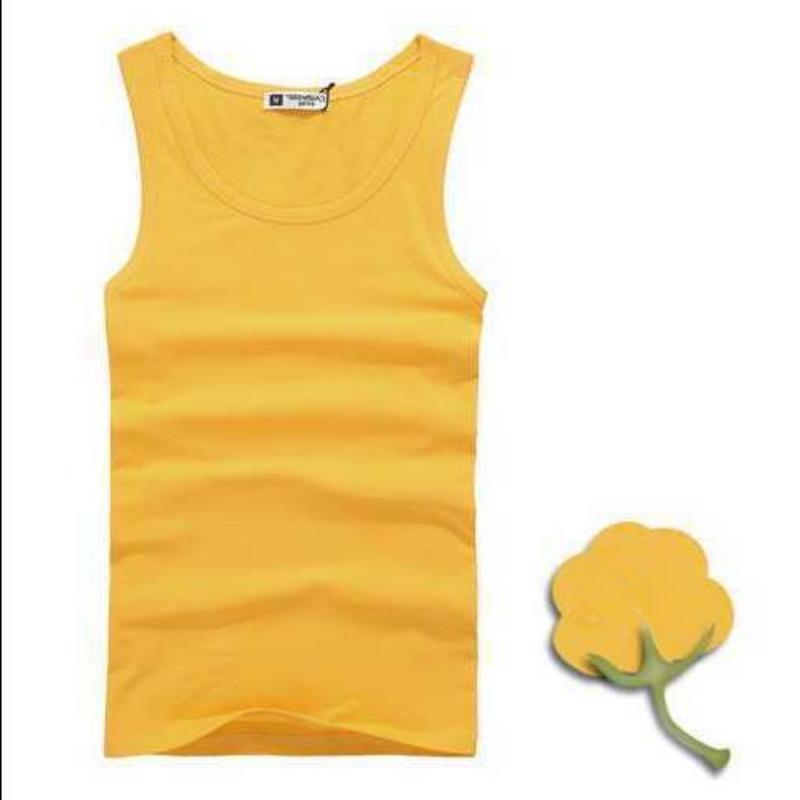 Kolsuz Tank Top erkek Spor Rahat Fanila Düz Renk Dip Streç Spor Tayt Spor Çapraz raylı Koşu Gömlek