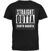 Straight Outta South Dakota Schwarzes T-Shirt für Erwachsene
