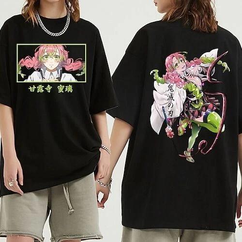 Demon Slayer Kanroji Mitsuri Anime Manga T-Shirt Tee Costumes Polyester Unisex 2XL