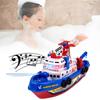 Colorful Electric Fireboat Toy For Kids With Water Spraying Music And Lights Features