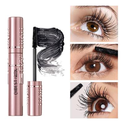 Schwarze Wimperntusche, natürliche Locken, lang und dick, wasserfest und schweißfest, schillernde Mascara-Kosmetik