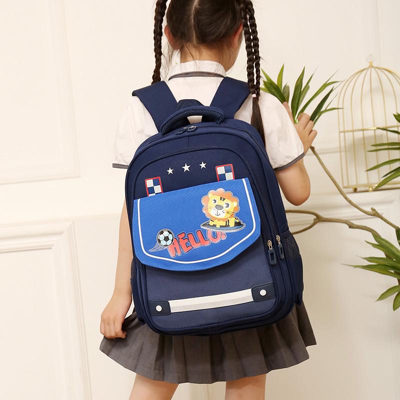 New Stylish Cartoon Cat Backpack For Kids In Grades 3 To 6 Durable Oxford Fabric