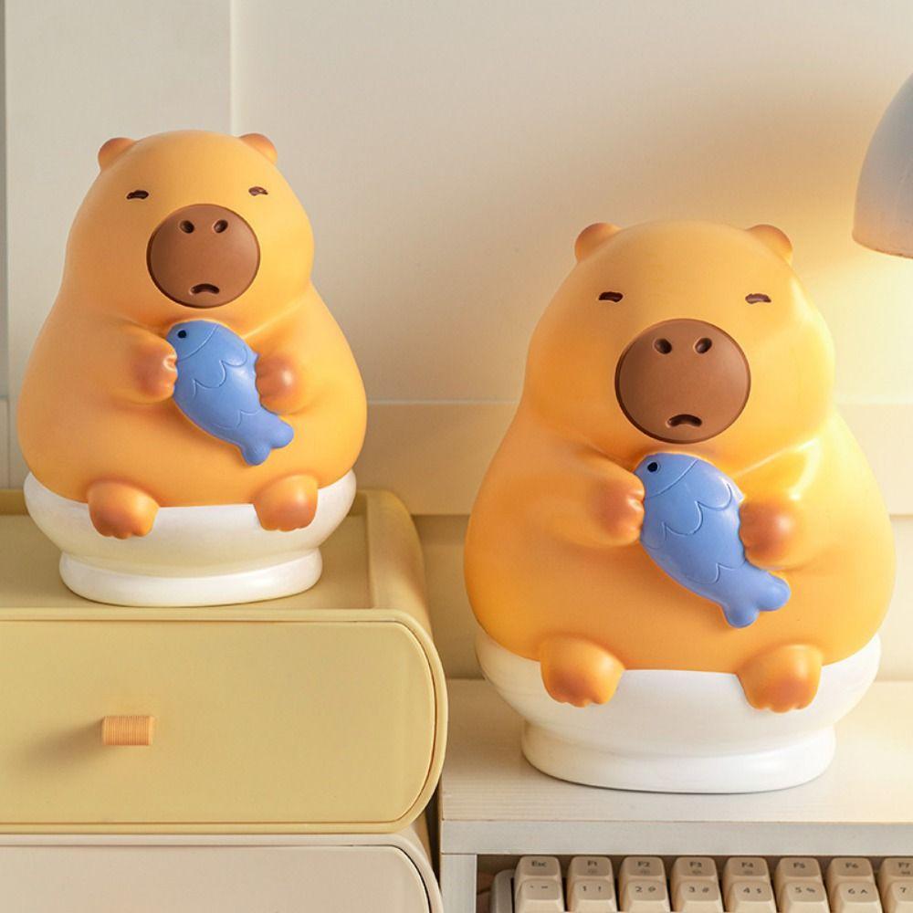 Vinyl Capybara Piggy Bank Capybara Safe Deposit Box Crayon Capybara Piggy Bank  Coins Cash